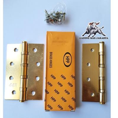 Engsel Pintu Kayu Jati Engsel Jendela Engsel Pintu Kamar Lemari Engsel Plat HPP Stainless 4" Inch