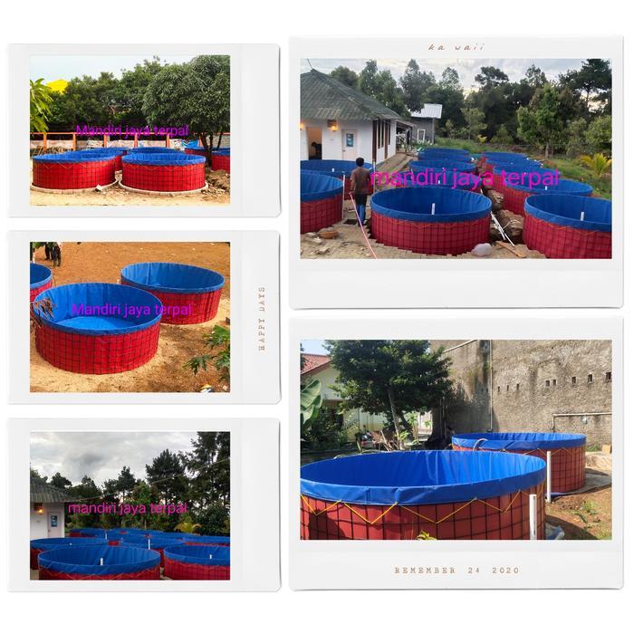 KOLAM BUNDAR BIOFLOK DIAMETER 3 METER TINGGI RANGKA 105CM