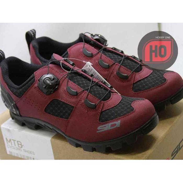 SIDI MTB TURBO BURGUNDY BLACK - SEPATU CLEAT MTB