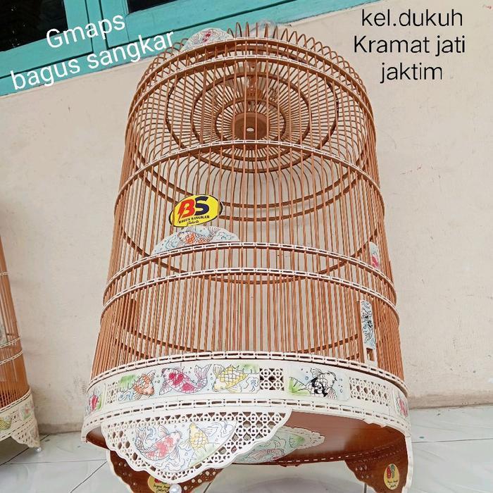 sangkar bambu variasi acrilic lukis, kacer,  poksay, dll