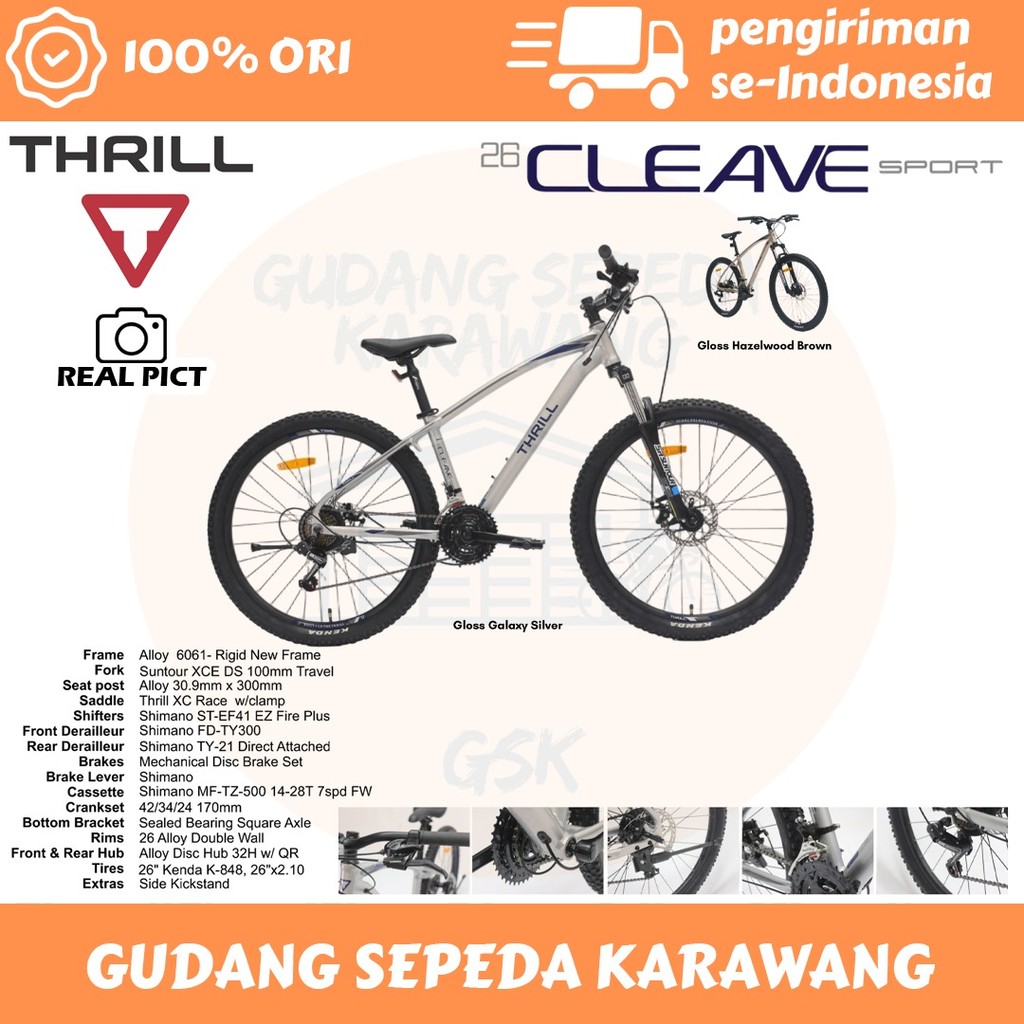 PROMO SEPEDA GUNUNG THRILL MTB 26" CLEAVE SPORT MY2025