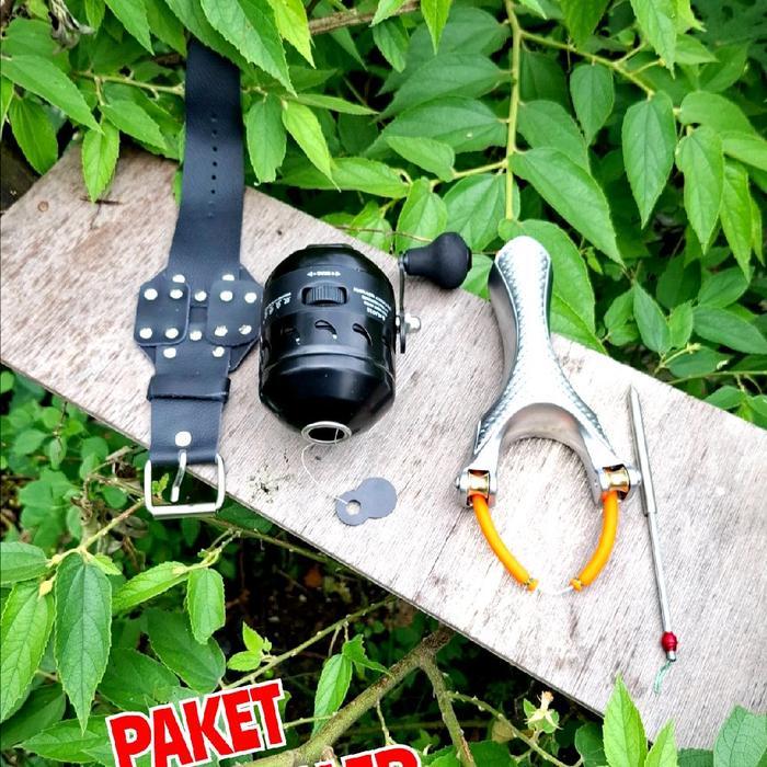 Ketapel Ikan Fullset,Paket Komplit(Reel Jg25)