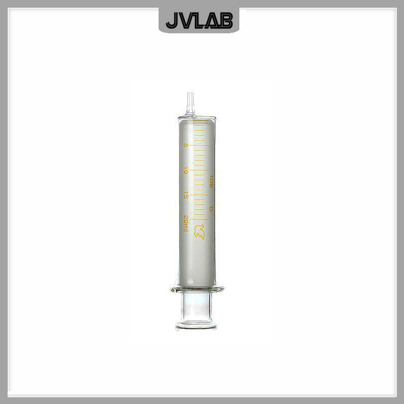 Terbaik Glass Syringe Glass Reusable Sampler 20ml Glass Glycerin Injection Dispenser Ink Syringe Lab
