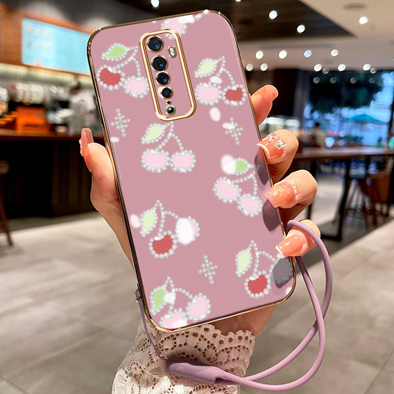 Casing Hp Untuk OPPO Reno 2 Reno 2F Reno 2Z Reno Case Ceri pelapisan Kekinian Cesing silikon Kasing 