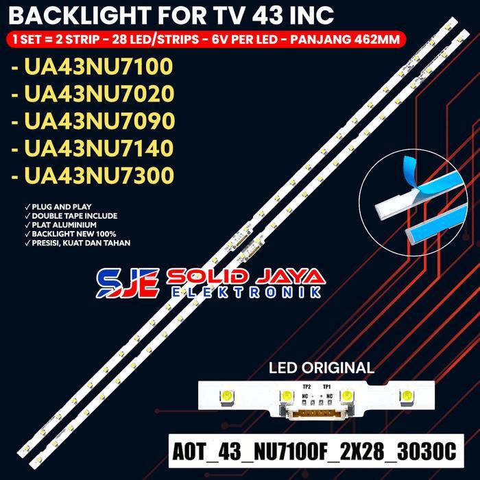Backlight Tv Led 43 Inch Ua 43Nu7100 43Ru7100 43Nu7020 43Nu7090 43Nu7140 43Nu7300 43N5500 Ua43Nu7100