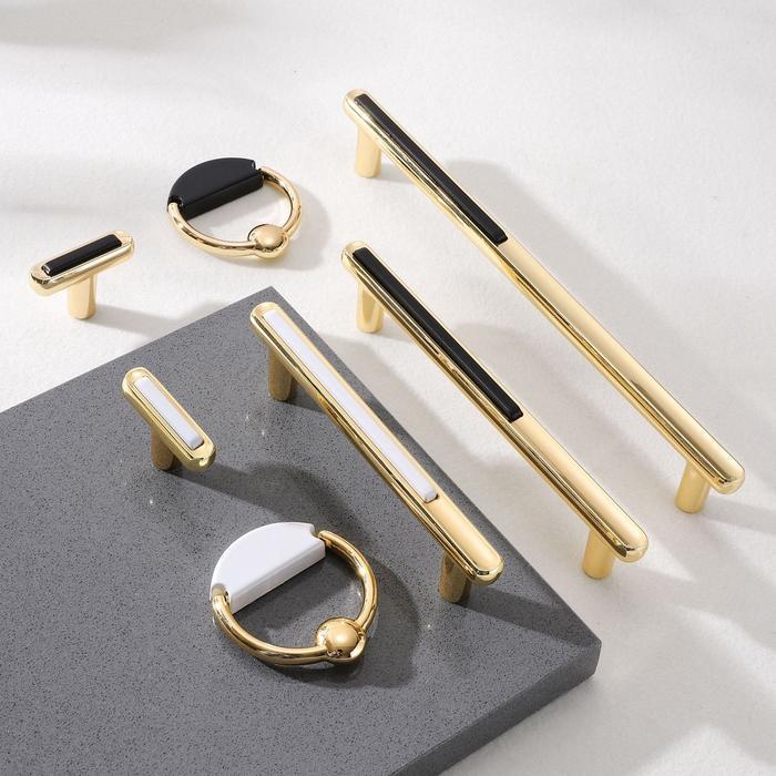 Handle lemari Handle Emas Hitam Putih Gold Tarikan Laci Gagang Pintu