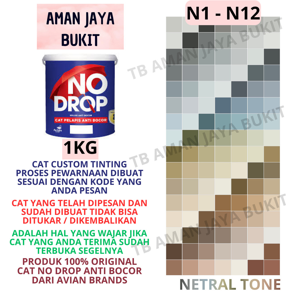 Cat No Drop 1KG Warna NETRAL COKLAT ABU-ABU HIJAU Pakai Mesin TINTING 888 Colour Sensation (PART 1)