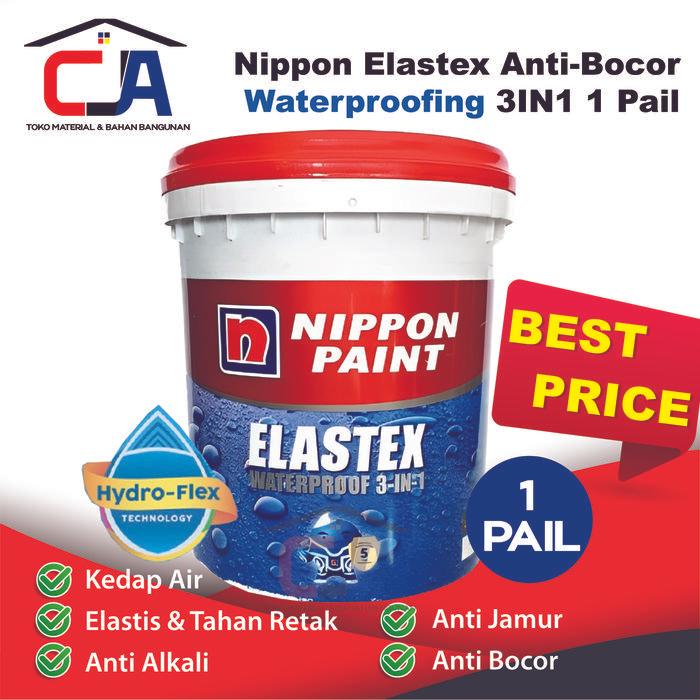 Nippon Elastex Aquaproof 20Kg Cat Tembok Anti Bocor Waterproof 1 Pail 20 Kg Cat Dasar Elastex Paint