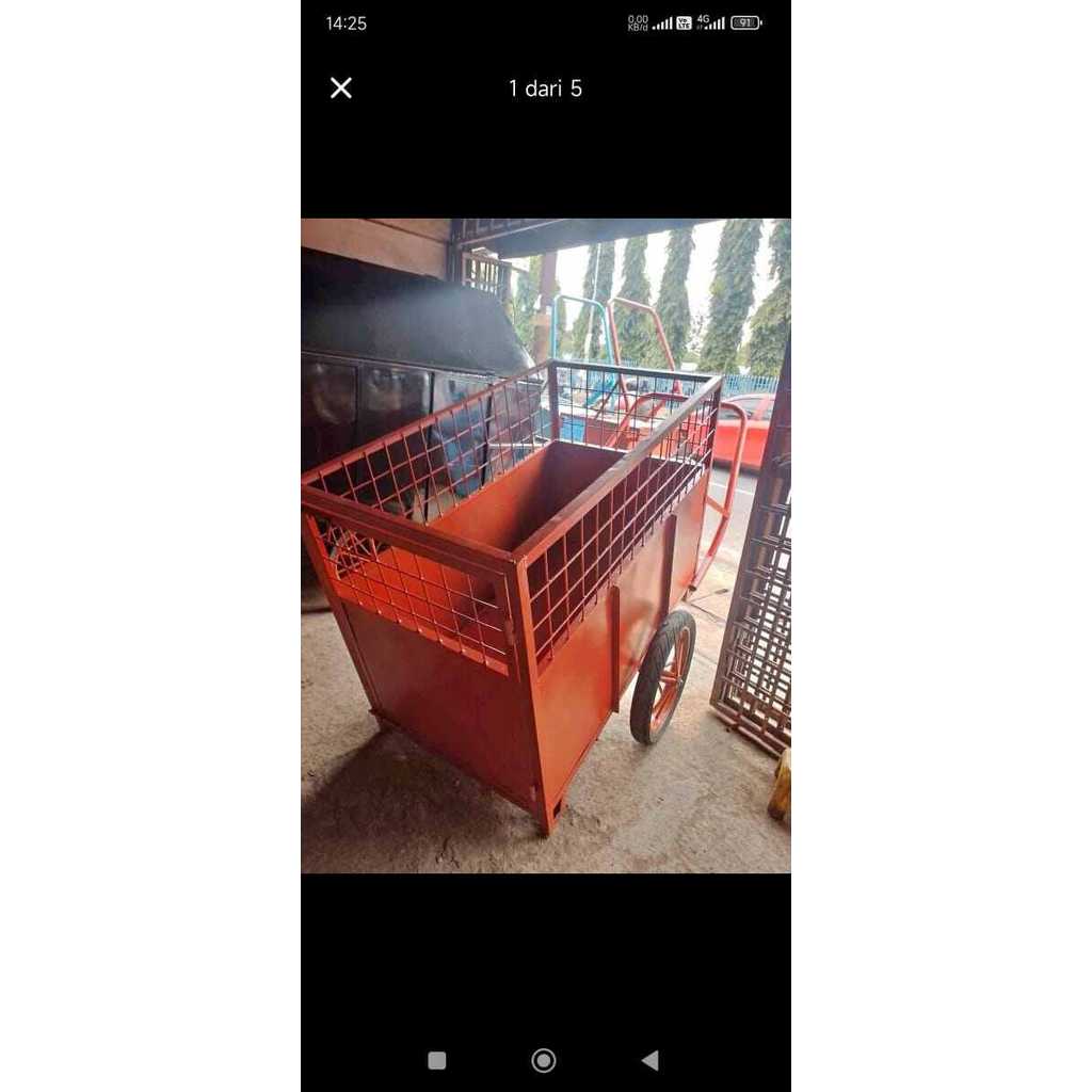 GEROBAK SAMPAH BESI PLAT BERKUALITAS