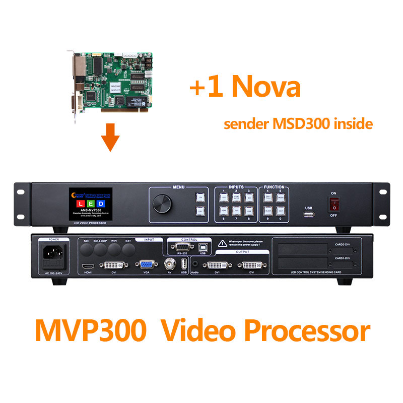 led video wall processor AMS-MVP300 Support Novastar Linsn System LED Screen Display Video Processor