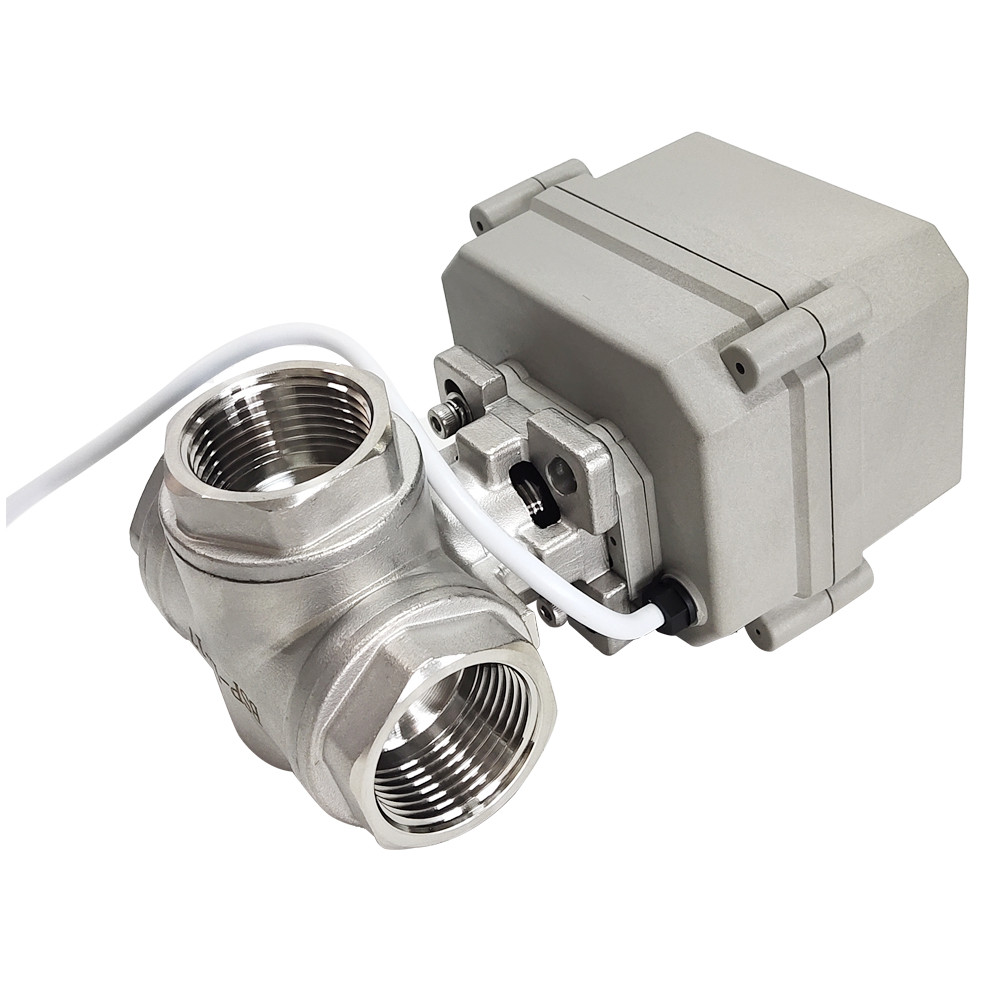 DN25 SS304 3-Way T Port L Port Motorized Ball Valve BSP/NPT IP67, CE certified Motor Operated Valve