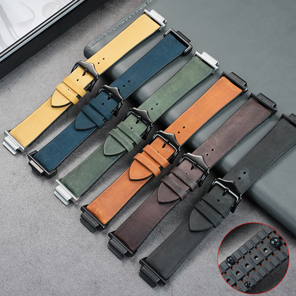 Modified Watchband For Casio G-shock Ga-2100 Vintage cowhide strap Ga2100 Ga2110 Ga-b2100 series