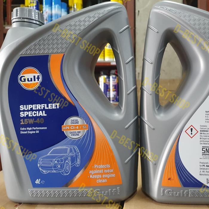 Oli Mobil bensin dan Diesel GULF 15w/40 - 4 liter