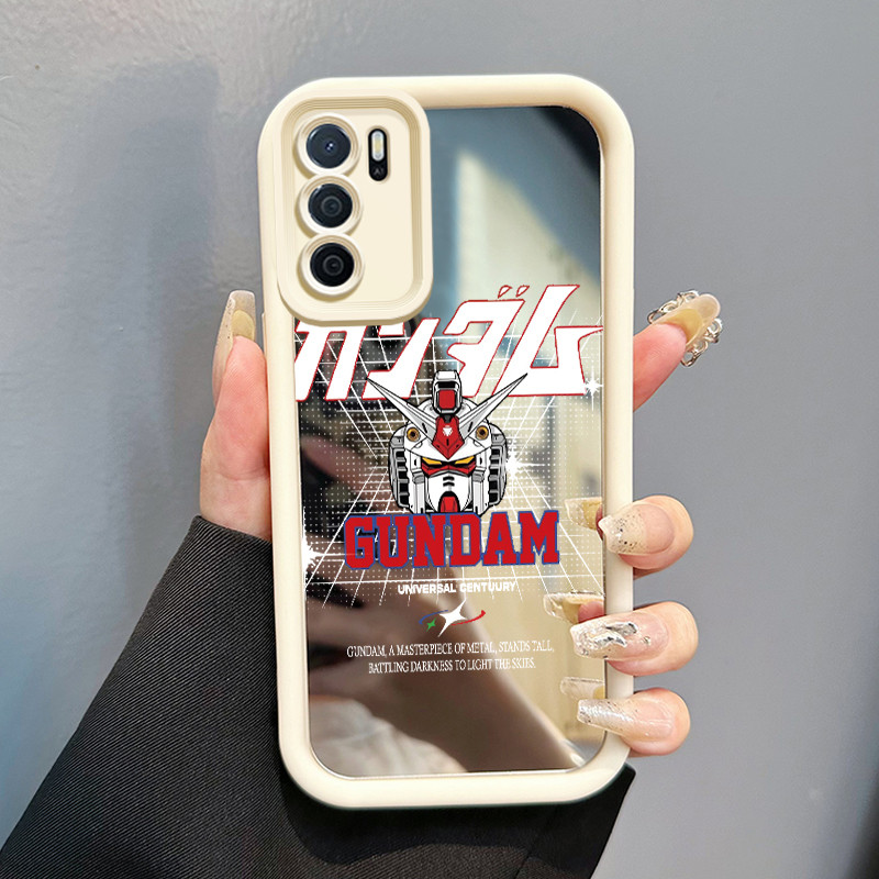 Casing Hp Untuk OPPO A16 OPPO A16s OPPO A54s Case Robot Mecha Keren Mirror Kasing silikon Anti Bentu