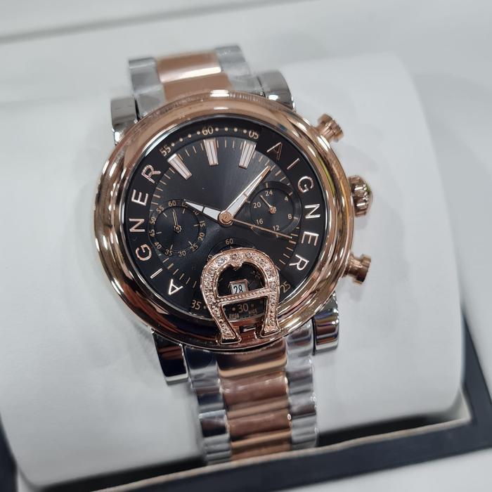 Jam Tangan Wanita AIGNER Bari Donna A37200 Stainless Steell Combi Rose