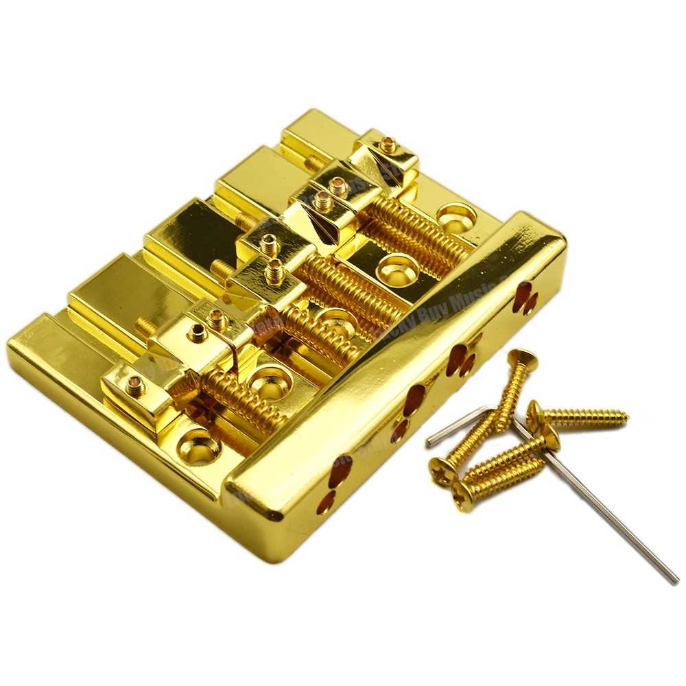 4 Strings Electric Guitar Bass Bridge Bass Saddles Tailpiece for Jazz Bass guitar