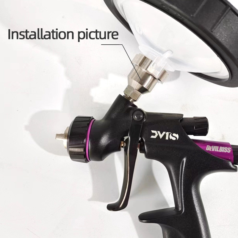 Suitable For DEVILBISS Small Repair Airbrush DV1 Disposable Wash Free Kettle Stainless Steel Adapter