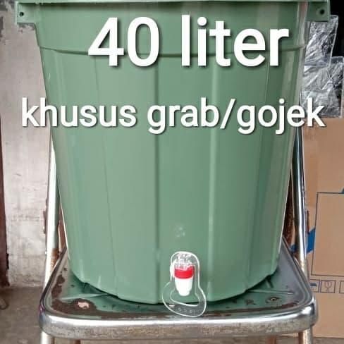 Terlaris Ember Plastik Kran Cuci Tangan+Tutup 24L/40L/80L Untuk Wudhu