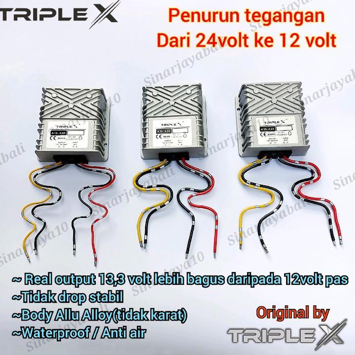 Step Down 24V To 12V Truk Stepdown 24 Ke 12 Penurun Tegangan Dc Anti Air Konverter Converter