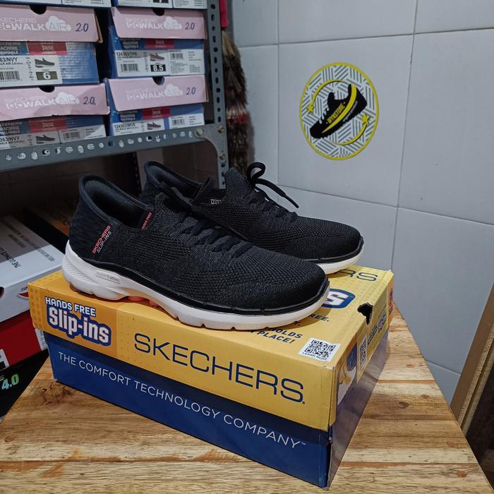 DISKON Slip On Go Walk 6 - Lovely Day Black Wo READY STOCK