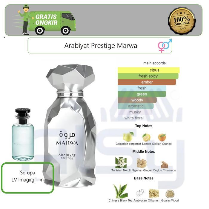 Arabiyat Prestige Marwa 100Ml (Baru/ Segel/ Original/ Bnib) Gercep