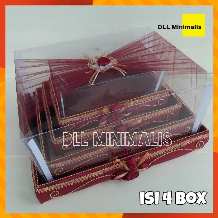 Kotak Hantaran/Kotak Seserahan/Box Hantaran 1 Set Isi 4 Box