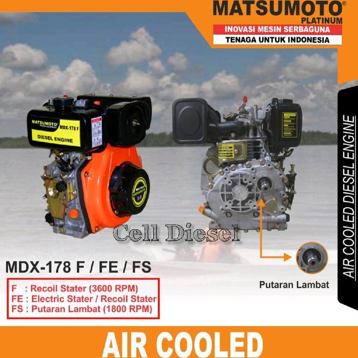 Mesin Penggerak Diesel Engine MATSUMOTO MDX 178 F / 7 HP