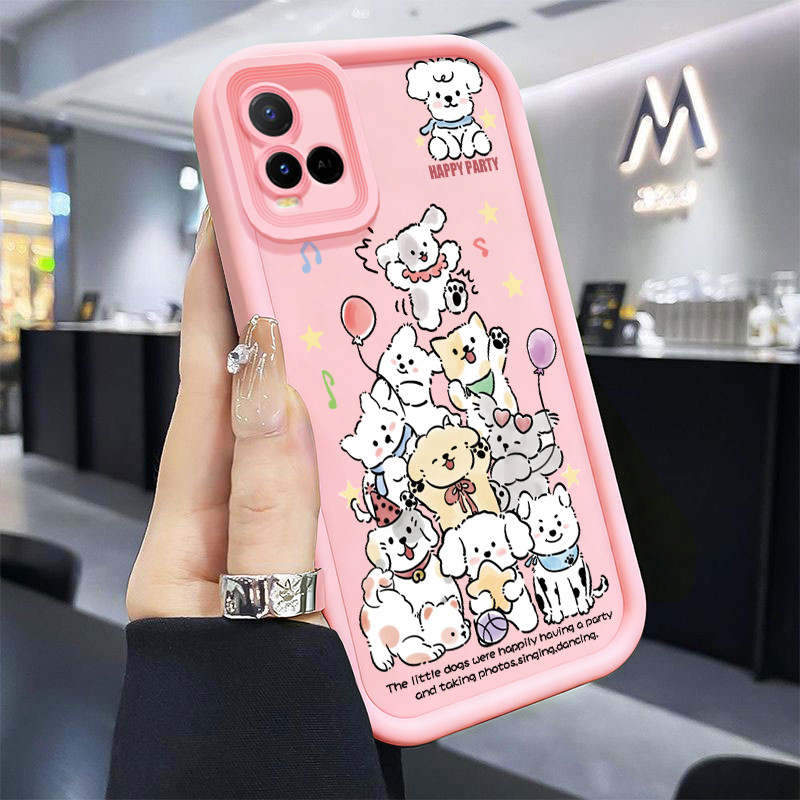 Casing Hp untuk VIVO Y21 Y21s Y21t Y21e Y21a Y21G Y33s Y33t Case Pesta Anjing Kasing silikon Cesing 
