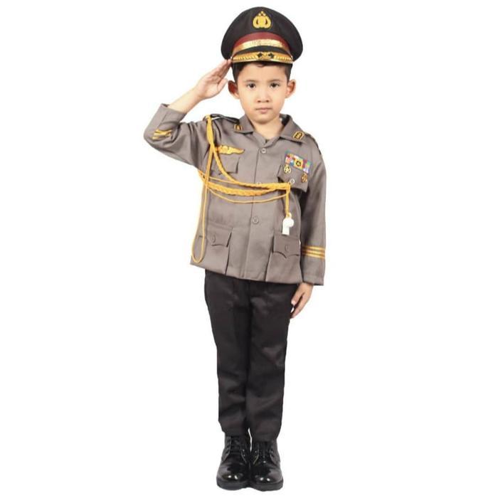 kostum profesi polisi anak baju polisi kecil pakaian polisi cilik