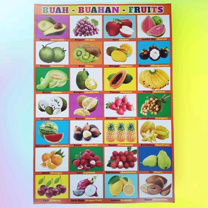 Poster Edukasi Gambar Buah LD 01