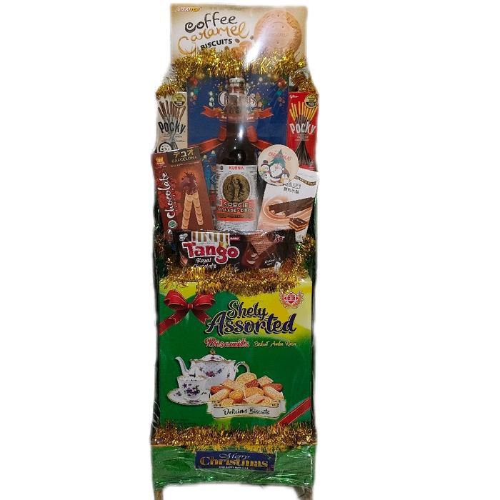 PARCEL NATAL & TAHUN BARU KHUSUS MEDAN PARSEL SNACKS & SIRUP HAMPERS FREE KARTU UCAPAN