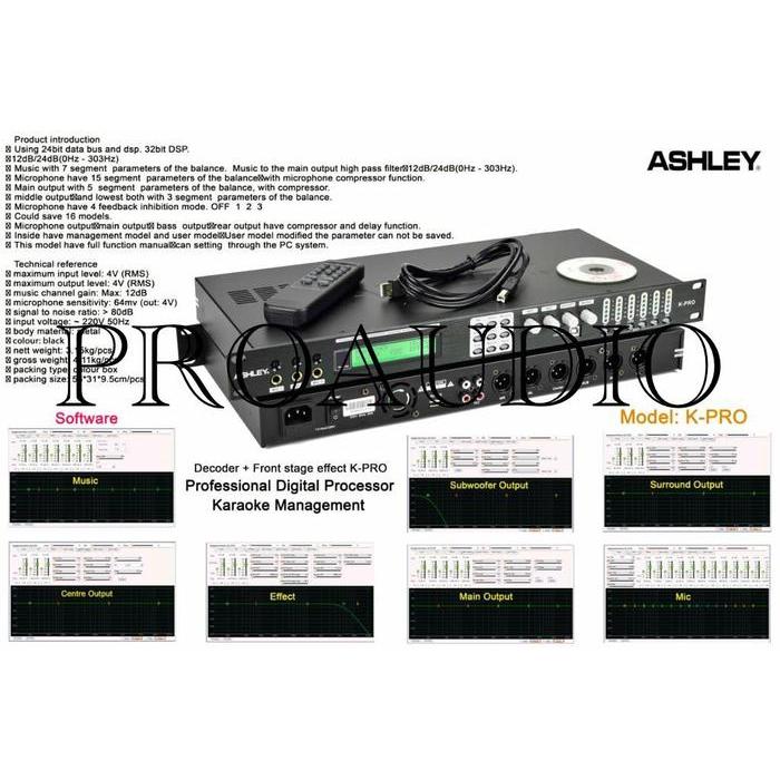Professional Digital Processor Karaoke Ashley K-PRO K PRO Original