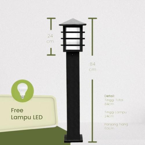 Lampu taman tiang minimalis-lampu tiang taman outdoor