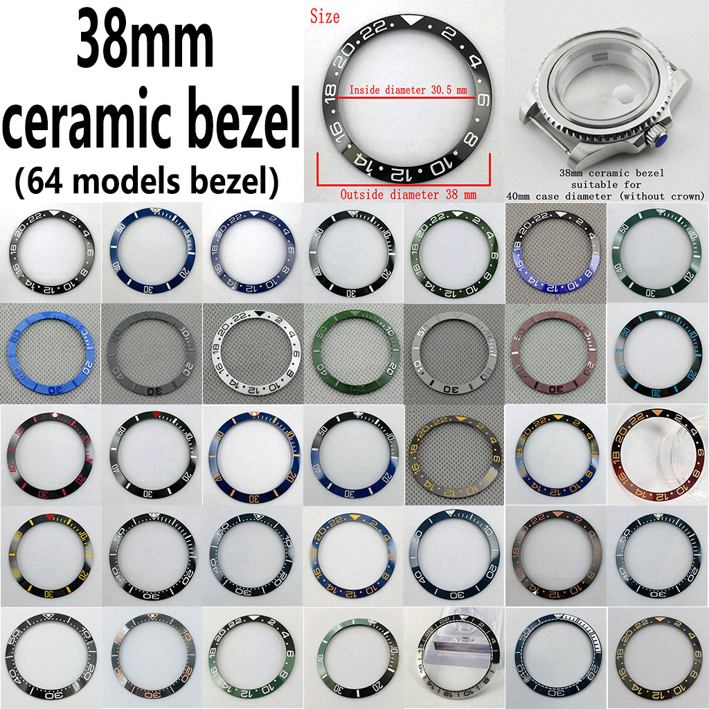 Miuksi 38Mm Ceramic Watch Bezel Insert Fit 40Mm Watch Case