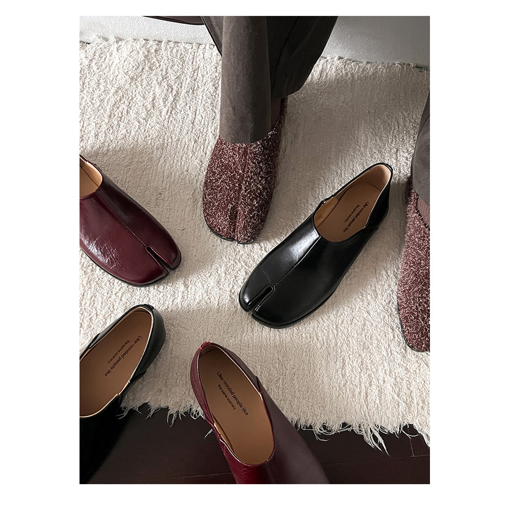 IPPEUM Women Tabi Loafers Shoes Split Toe 2026 New Fashion Mary Janes Shoe Flats Tabis