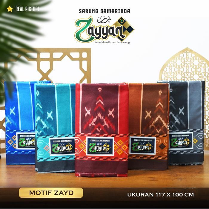 SALE Zayyan Sarung Samarinda ASLI JUMBO ( 117 x 100 cm ) HALUS dan WANGI / Sarung Pria Muslim (