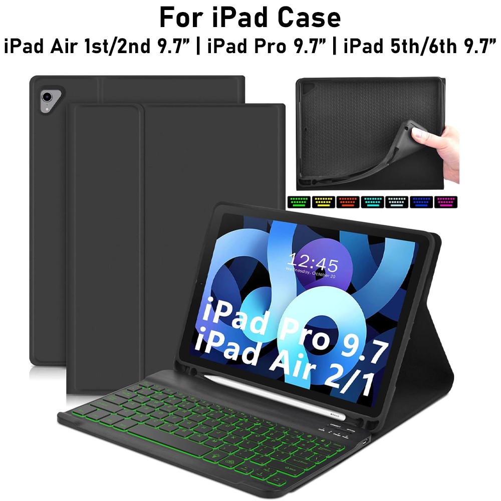 For Ipad 9.7 Inch Case, Keyboard Case For Ipad 9.7 Inch Ipad 6Th / 5Th Gen/Ipad Pro 9.7 2016, Ipad