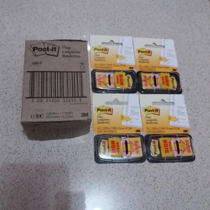 "New" Post It Sign Here 3M / Post It Sign Here 680-9 3M