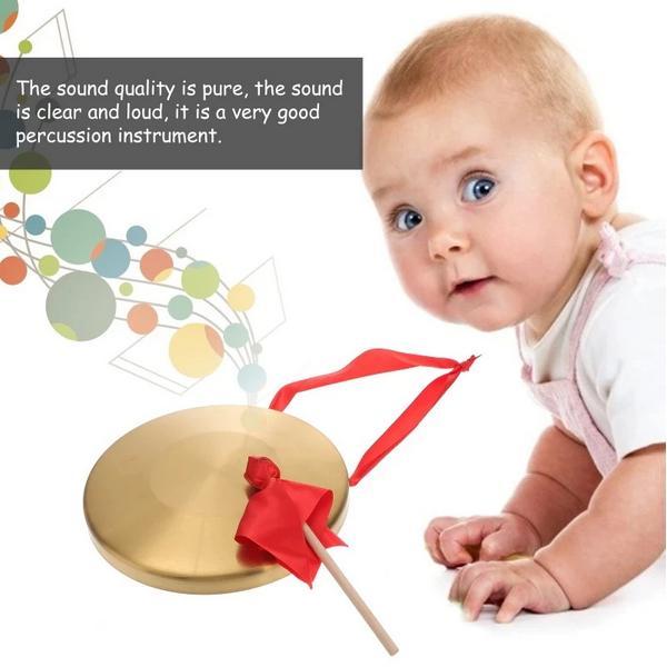 Gong Cina 18 CM Gong Tangan Perunggu Kuningan / Alat Musik Tradisional Cina