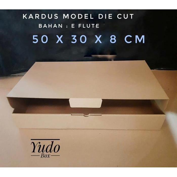 Kardus karton uk. 50 x 30 x 8 cm...die cut box kotak Souvenir -dll