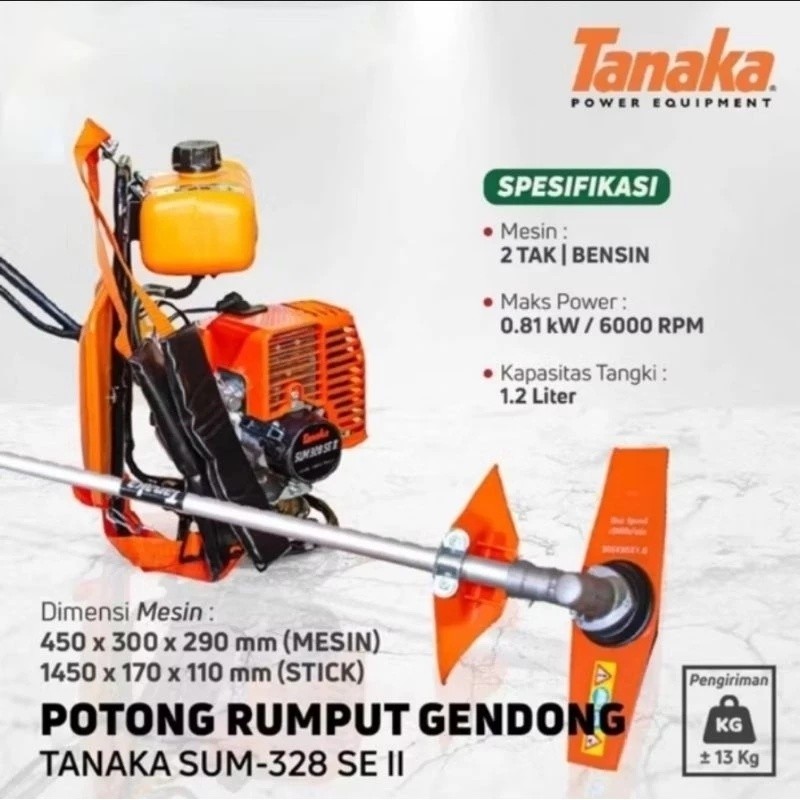 Mesin Potong Rumput Tanaka SUM 328 SE II Original .Mesin Potong Rumput Tanaka SUM-328 SE II Komplit 