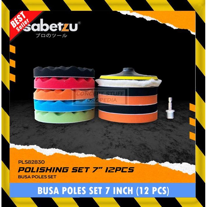 Busa Spon Wool Backing Pad Poles Car Polishing Waxing Mobil 7 Inch 7"