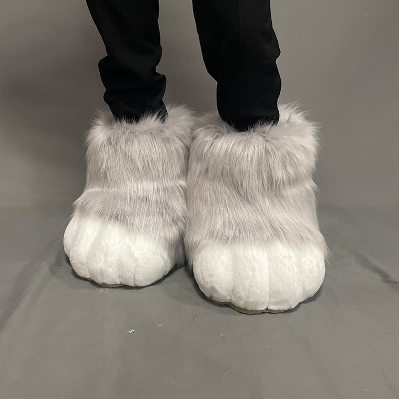 New Kig Fursuit Cosplay Paw Shoes Furry Fursuit Cosplay Rubbit Cat Boots Cute Fluffy Animal Manga
