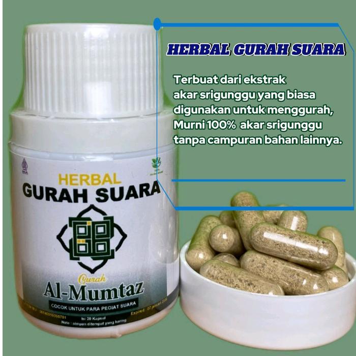 GURAH SUARA AL-MUMTAZ (2 BOTOL KECIL) GURAH HERBAL AKAR SRIGUNGGU