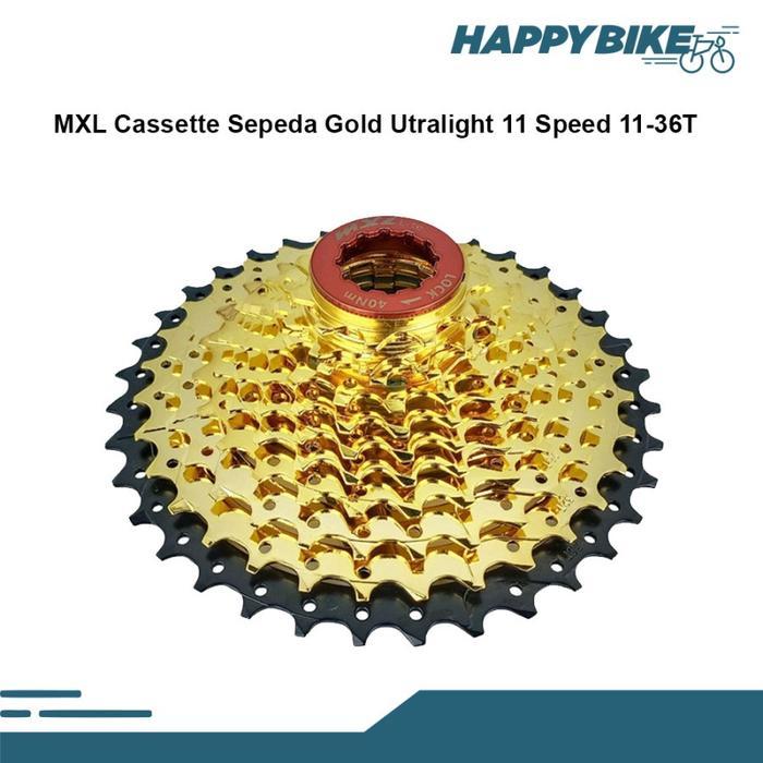 SPROCKET SEPEDA MXL CASSETTE GOLD 11 SPEED 11 - 36T MTB ROAD BIKE
