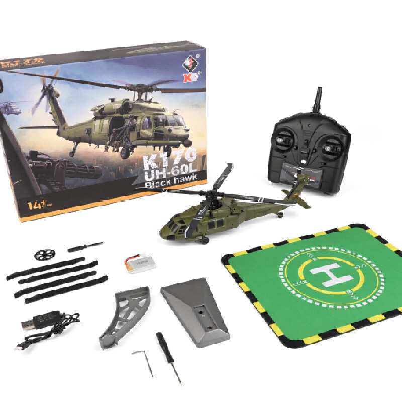 Wltoys K170 remote-controlled helicopter UH-60L 4-channel brushless helicopter with gyroscope and