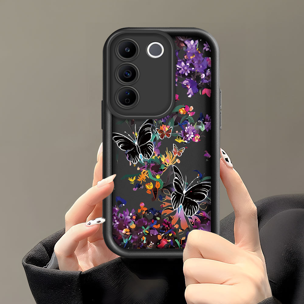 Casing Hp Untuk VIVO V27E Phone Case Softcase Soft Imut Kesing Bunga Kupu Cassing DXH30 6102 TY