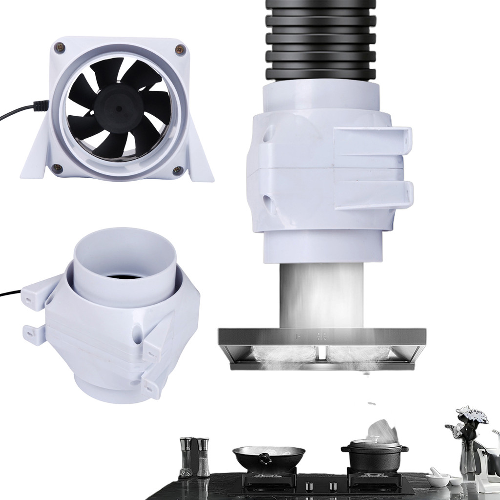 4 In Inline 110mm Vent Blower Ventilation Exhaust Fan Ventilation Exhaust Blower for Ducting Vents