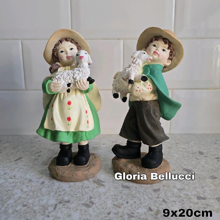 patung pajangan anak domba dekorasi hiasan rumah