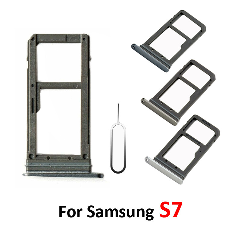 For Galaxy S7 G930 G930F G930Fd G930A G930P G930V Phone Housing New Sim Card Adapter Micro Sd Card